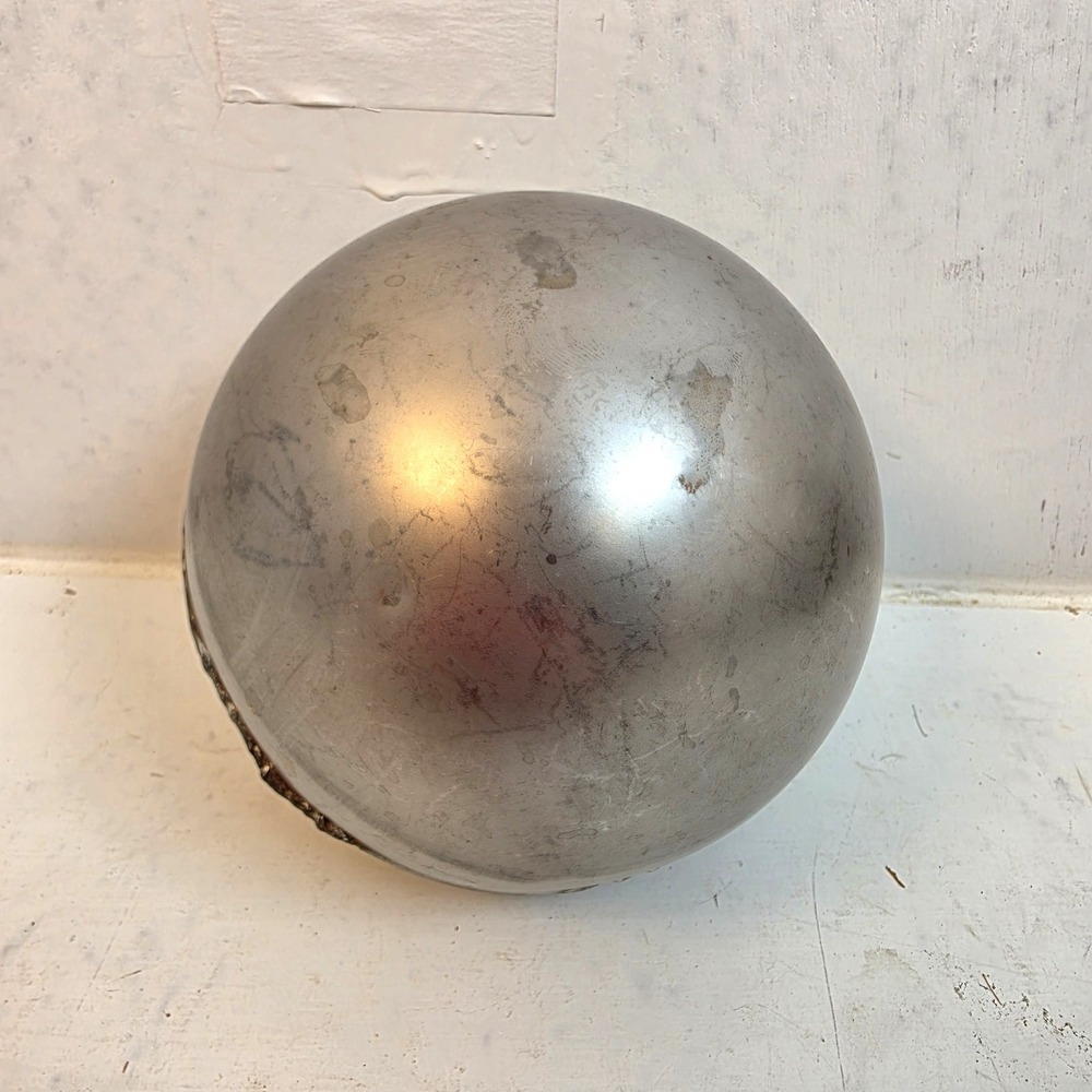 Vintage Industrial Stainless Steel Ball Float 4.5" Spherical Tank Valve Finial - Picture 2 of 5